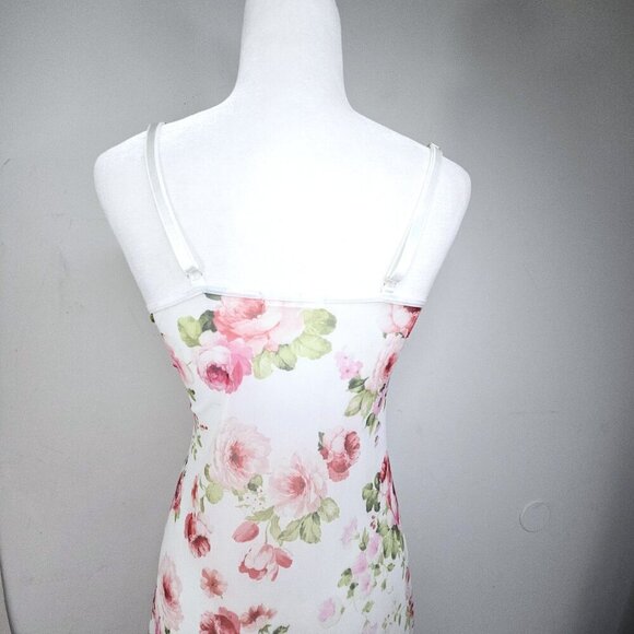 NWT Avidlove White Mesh Floral Long Maxi Lingerie Sexy Lace Slip Dress - Picture 8 of 10